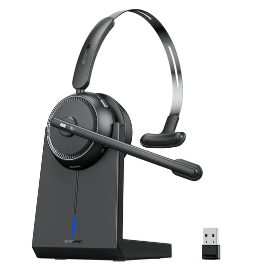 AI-Powered Wireless Headset with Mic for Work