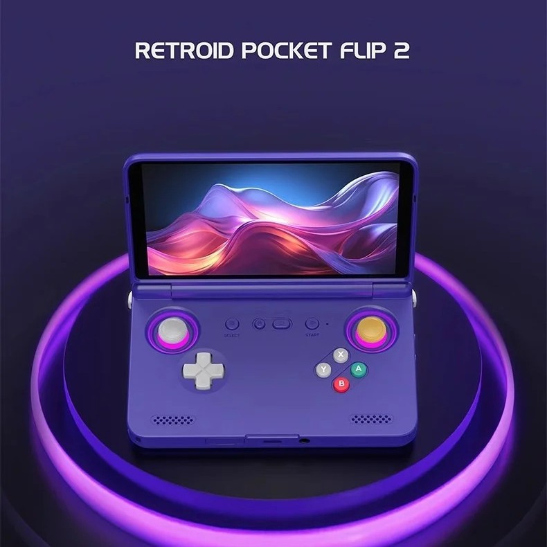 Retroid Pocket Flip2 Handheld Gaming Console - 5.5" OLED, Snapdragon 865, Android