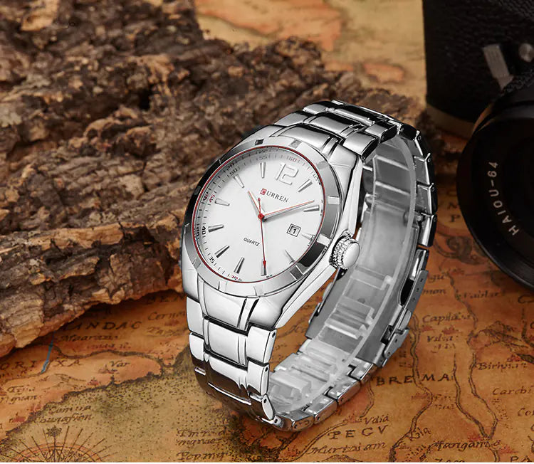 CURREN Waterproof Quartz Men's Watch with Calendar