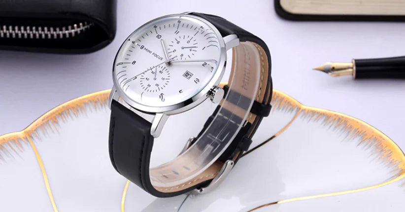 Men's Business Watch with Calendar, Luminous, Waterproof