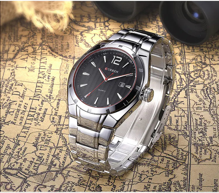 CURREN Waterproof Quartz Men's Watch with Calendar