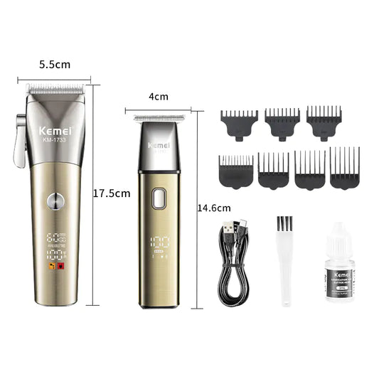 KEMEI Professional LCD Hair Clipper Set for Styling