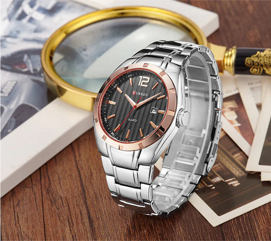 CURREN Waterproof Quartz Men's Watch with Calendar