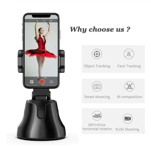 360° Smartphone Selfie Stand for Live Streaming