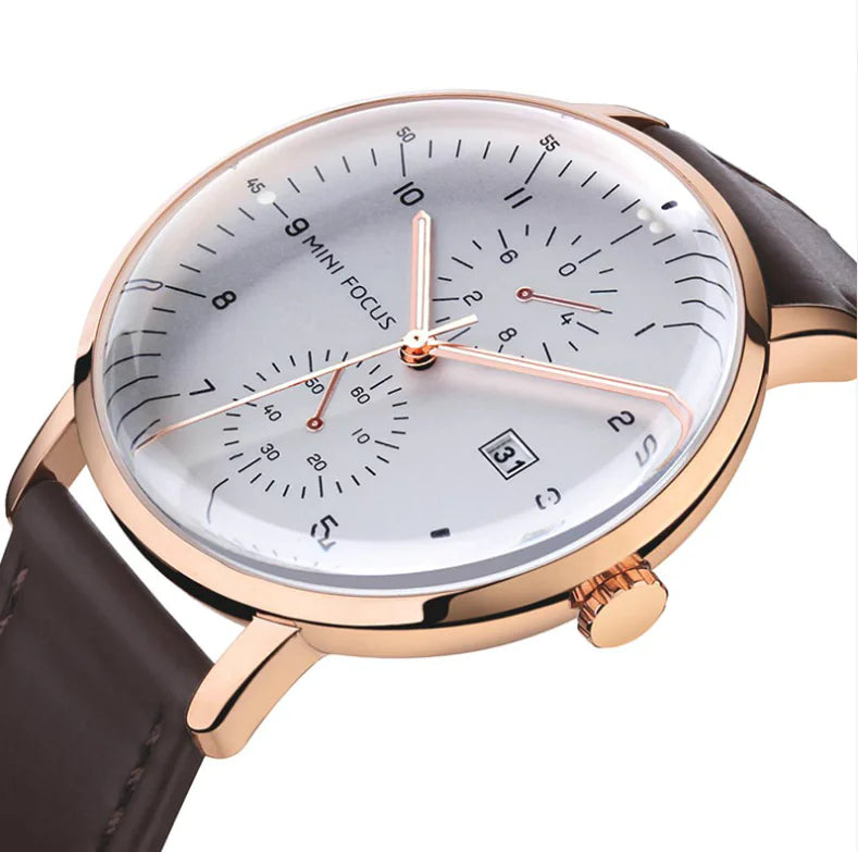 Men's Business Watch with Calendar, Luminous, Waterproof