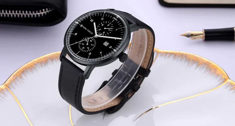 Men's Business Watch with Calendar, Luminous, Waterproof