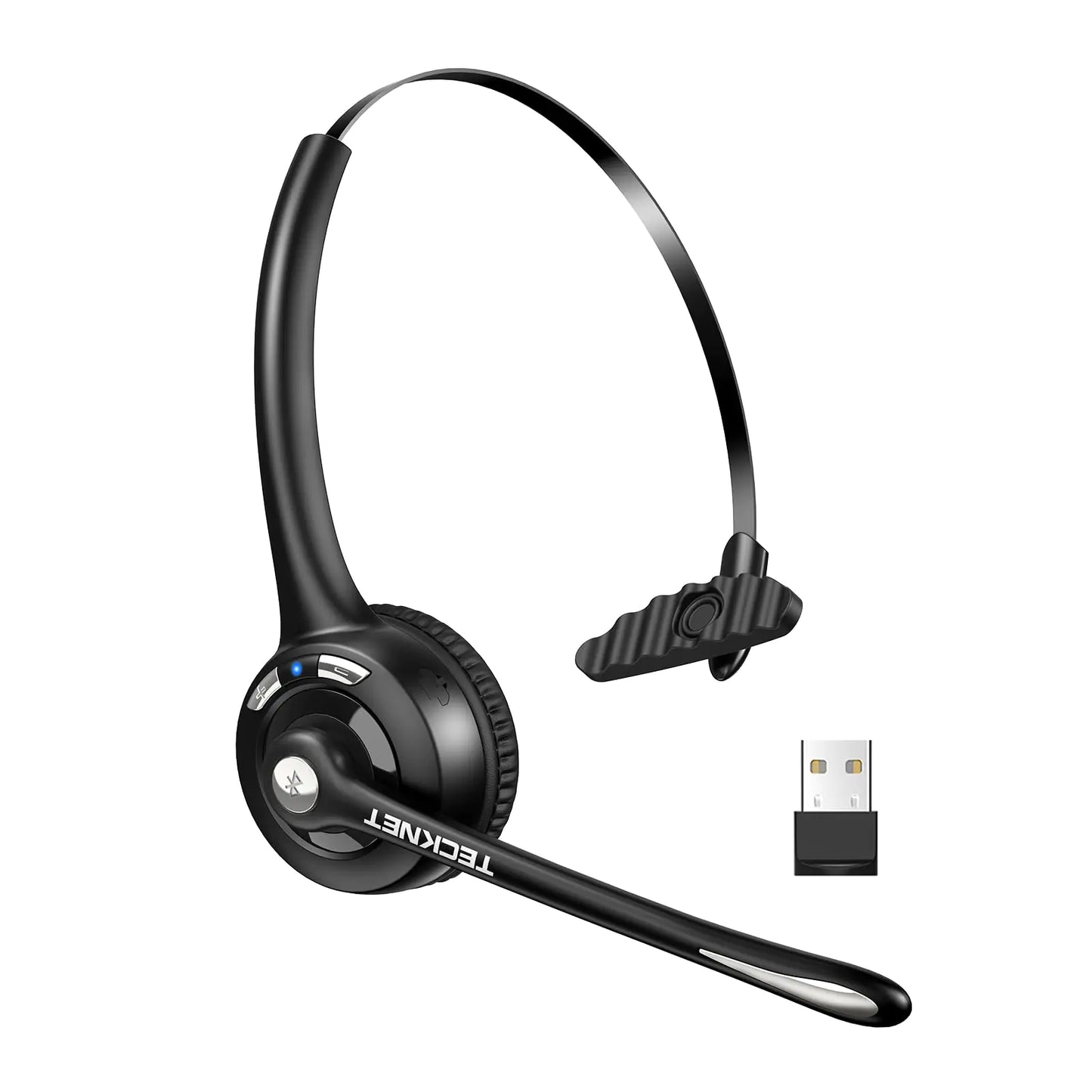 Bluetooth 5.2 Wireless Headset with Rotatable Mic