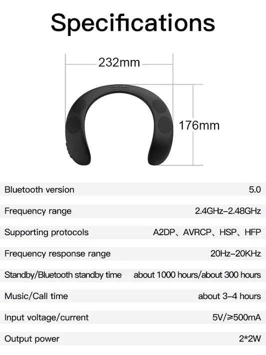 Smart Bluetooth Neckband Speaker