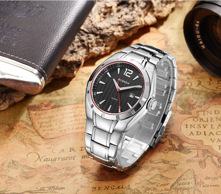 CURREN Waterproof Quartz Men's Watch with Calendar
