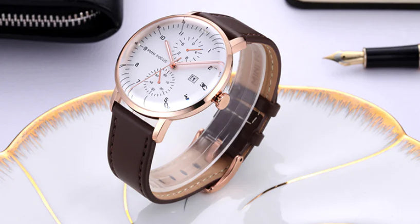 Men's Business Watch with Calendar, Luminous, Waterproof